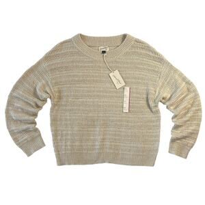 NWT Universal Thread Women's XXL Cream Knit Sweater Cozy Fall